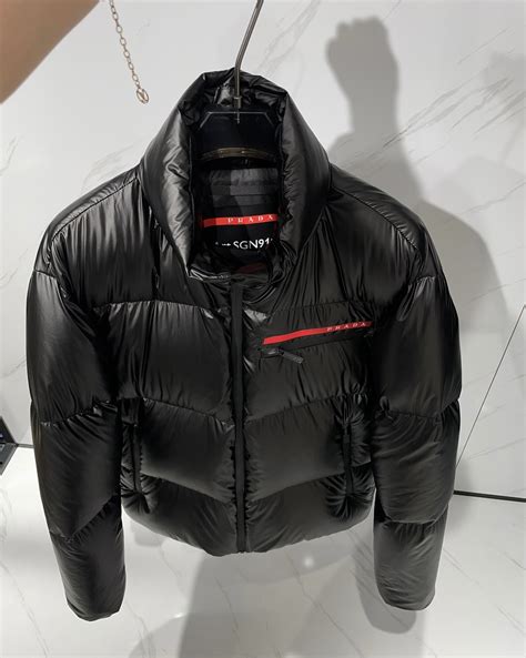 prada puffer jacket 2021|prada nylon jacket women's.